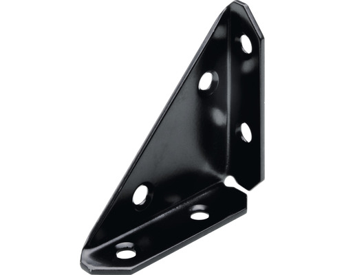 Eckverbinder 50 x 50 x 70 mm Stahl schwarz matt 20 Stück Winkelverbinder aus Metall mit Bohrungen zur Befestigung
