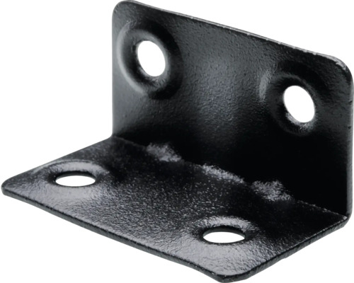 Cornière longue 20 x 20 x 37mm noir mat 30 pièces Équerre de fixation noire avec quatre trous de fixation.