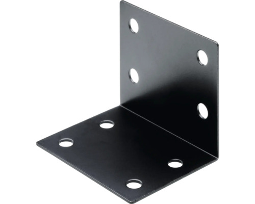 Angle de réglage 32x32x40 mm noir mat 30 pièces Equerre de fixation avec trous