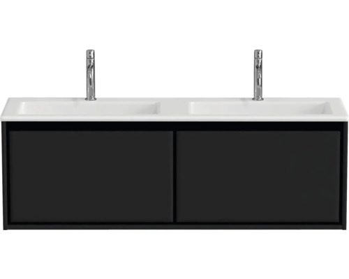 Meuble-lavabo avec double vasque et meuble sous-vasque pour salle de bains