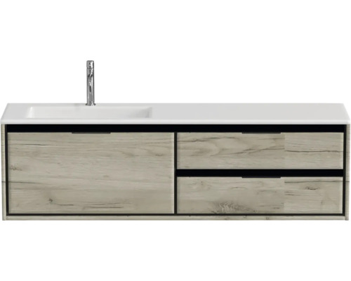 Meuble sous-lavabo avec lavabo et deux tiroirs