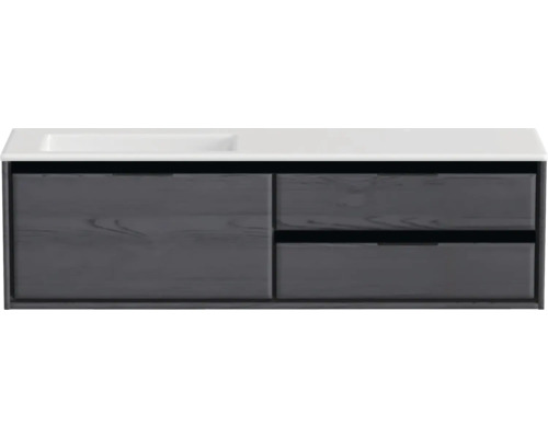 Waschtischunterschrank mit Schubladen und Waschbecken