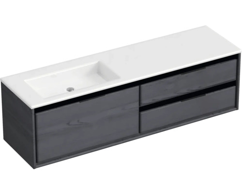 Meuble sous-vasque avec deux tiroirs et lavabo