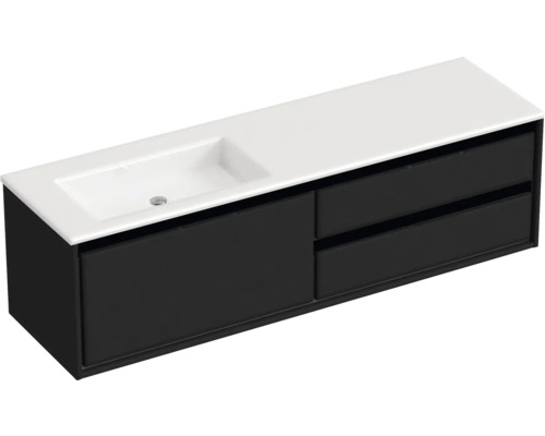 Meuble sous-lavabo avec deux tiroirs et lavabo