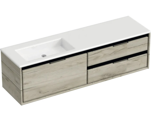 Meuble sous-lavabo avec tiroirs et lavabo