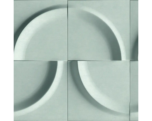 Papier peint intissé 34464 Shades Iconic aspect 3D vert Panneaux muraux décoratifs avec motif de cercle