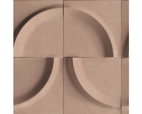 Papier peint intissé 34467 Shades Iconic aspect 3D marron Panneaux muraux décoratifs avec motif circulaire