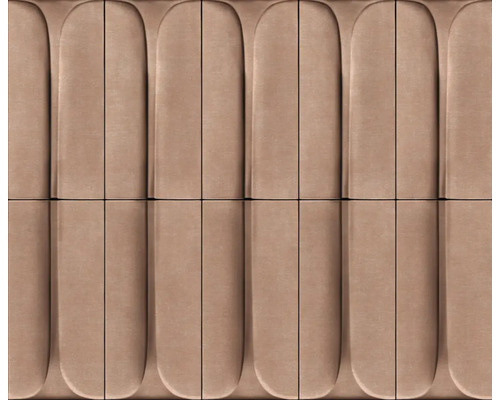 Papier peint intissé 34474 Shades Iconic aspect 3D marron Panneaux muraux avec rainures verticales pour décoration intérieure
