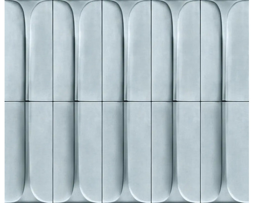 Papier peint intissé 34478 Shades Iconic aspect 3D bleu Carreaux muraux décoratifs avec motif à nervures verticales