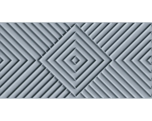 Papier peint intissé 34482 Shades Iconic aspect 3D bleu Panneau décoratif avec motif géométrique en losange