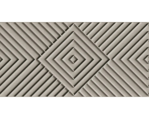 Papier peint intissé 34484 Shades Iconic aspect 3D gris Panneau décoratif avec motif géométrique en losanges