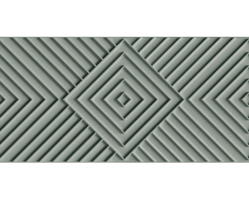 Papier peint intissé 34485 Shades Iconic aspect 3D vert Panneau décoratif avec motif géométrique en losange