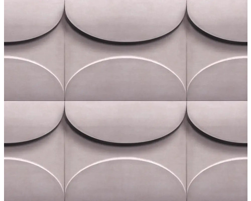 Papier peint intissé 34487 Shades Iconic aspect 3D rose Panneaux muraux décoratifs avec motif en demi-cercle pour l''intérieur