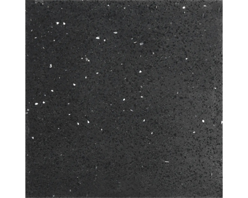 Carrelage sol et mur en quartz noir 60x60x0.8 cm brillant rectifié