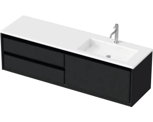 Meuble-lavabo avec deux tiroirs, plan de toilette, lavabo et robinetterie