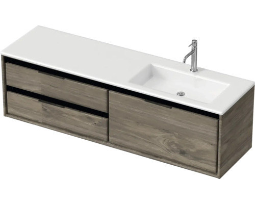 Meuble sous-lavabo avec lavabo et deux tiroirs