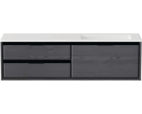 Meuble sous-lavabo avec deux tiroirs et lavabo