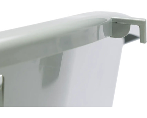 Detailansicht einer Kunststoffbox mit Griff