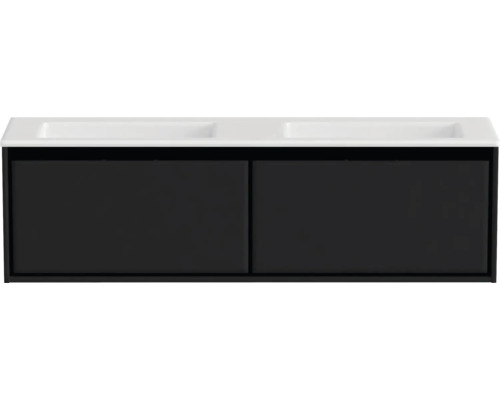 Waschtischunterschrank mit zwei Waschbecken