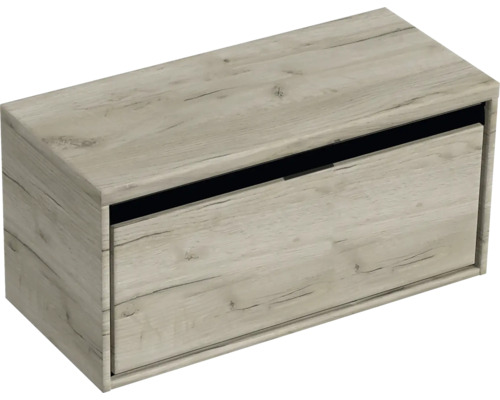 Meuble sous-lavabo couleur bois avec tiroir