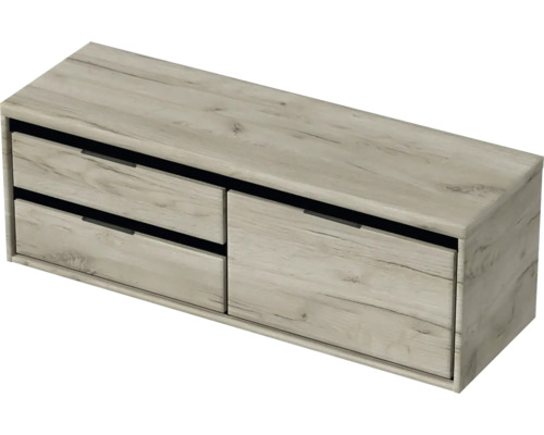 Hängeschrank mit zwei Schubladen und einer Tür in Holzoptik