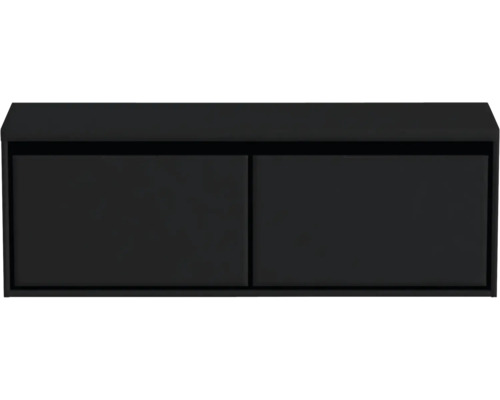 Schwarzer Waschtischunterschrank mit zwei Türen