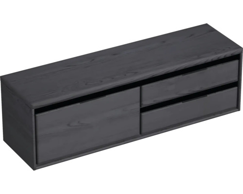 Waschtischunterschrank Sanox Loft BxHxT 160,2 x 48,6 cm x 45 cm Frontfarbe black oak mit Waschtischplatte 2 Auszüge rechts Waschtischunterschrank Sanox Loft BxHxT 160,2 x 48,6 cm x 45 cm Frontfarbe black oak mit Waschtischplatte 2 Auszüge rechts