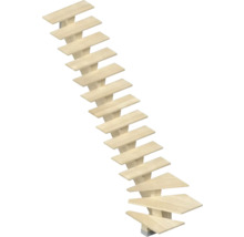 Escalier en bois avec marches triangulaires pour l''intérieur