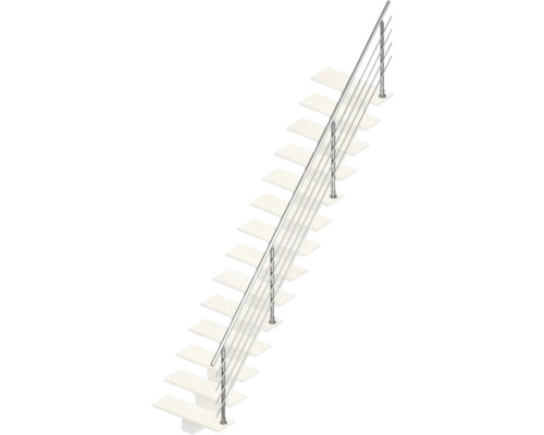 Geländer Aluminium für Pertura Agape/Selene/Linos gerade Treppe