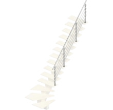Garde-corps aluminium pour escalier Pertura Agape 1/4 tournant