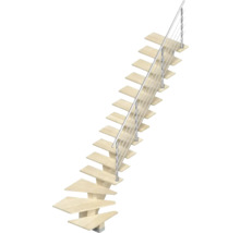 Garde-corps aluminium pour escalier Pertura Agape 1/4 tournant