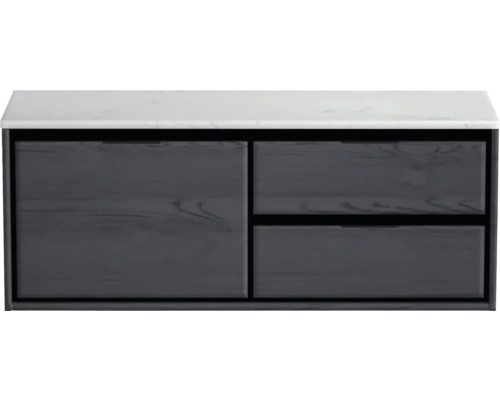 Waschtischunterschrank mit zwei Schubladen und einer Tür