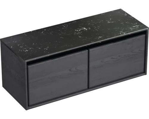 Hängender Waschtischunterschrank mit zwei Schubladen und Ablagefläche