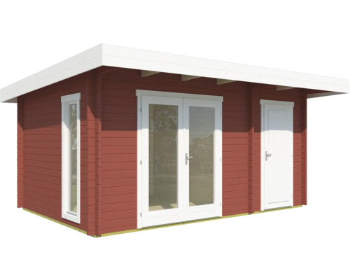 Abri de jardin avec fenêtre, double porte et porte simple