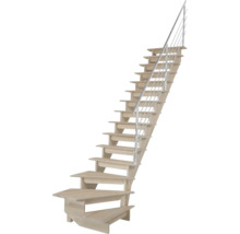 Garde-corps aluminium pour escalier Pertura Agape 1/4 tournant