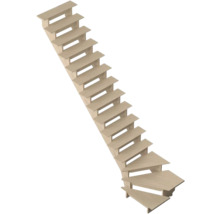 Escalier en bois avec marches triangulaires pour l''intérieur