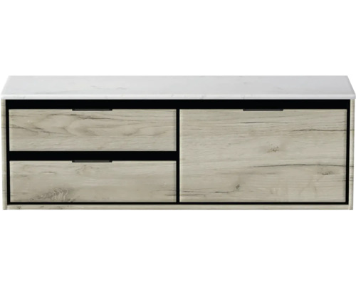 Waschtischunterschrank mit zwei Schubladen und einer Abdeckung