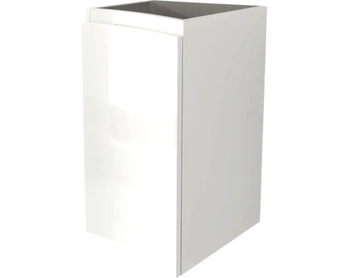 Meuble bas de salle de bains blanc avec porte