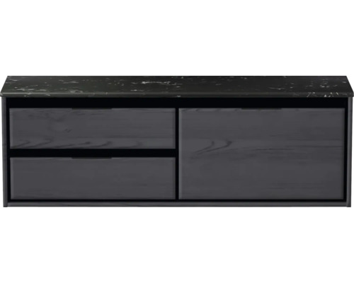 Waschtischunterschrank mit zwei Schubladen und einer Tür