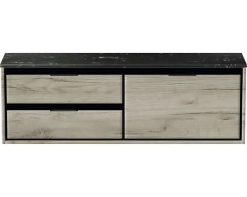 Waschtischunterschrank mit zwei Schubladen und Ablagefläche