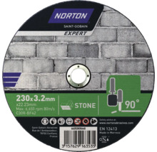 Disque à tronçonner Norton pour pierre, 230x3,2 millimètres