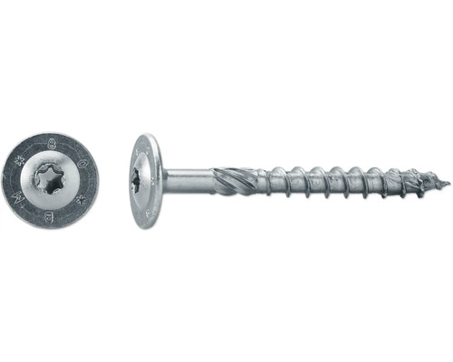 JD Plus Konstruktionsschraube Tellerkopf mit I-Stern 8 x 380 mm galvanisch verzinkt 50 Stück