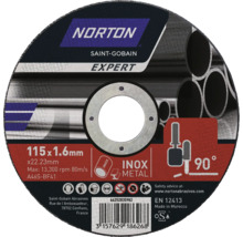 Norton disque à tronçonner 115 x 1,6 millimètres pour acier inoxydable et métal