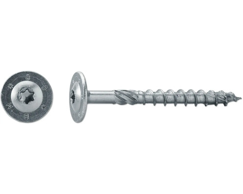 JD Plus Konstruktionsschraube Tellerkopf mit I-Stern 8 x 450 mm galvanisch verzinkt 25 Stück