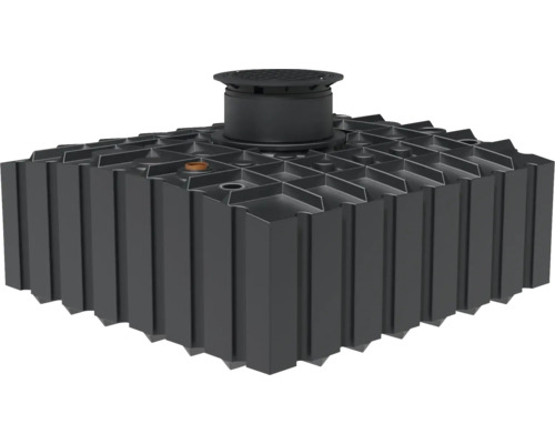 Cuve plate d'eau de pluie 4 200 Litres GFT 4.2 avec stabilisateur d'alimentation Réservoir d''eau de pluie pour l''irrigation du jardin