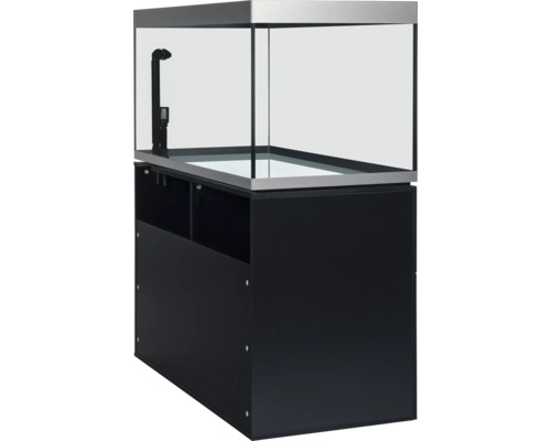 Aquarium mit schwarzem Unterschrank