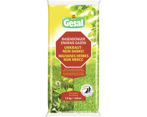 Gesal Engrais gazon Mauvaises herbes-Non Merci! 7.5kg