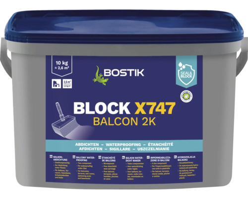 Étanchéification de balcon Bostik BLOCK X747 BALKON 2K 10 kg