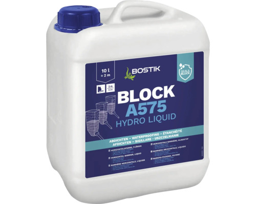 Barrière horizontale Bostik BLOCK A575 HYDRO LIQUID 10 l