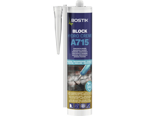 Bostik BLOCK A715 HYDRO LIQUID Horizontalsperre Creme 290 ml Bostik BLOCK A715 HYDRO LIQUID Horizontalsperre Creme 290 ml